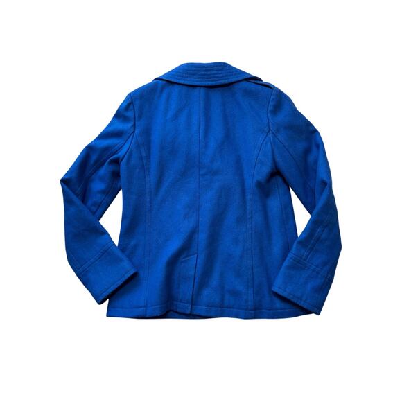 American Eagle Outfitters Wool Blend Women's winter Pea coat; Royal Blue, medium - Picture 3 of 15